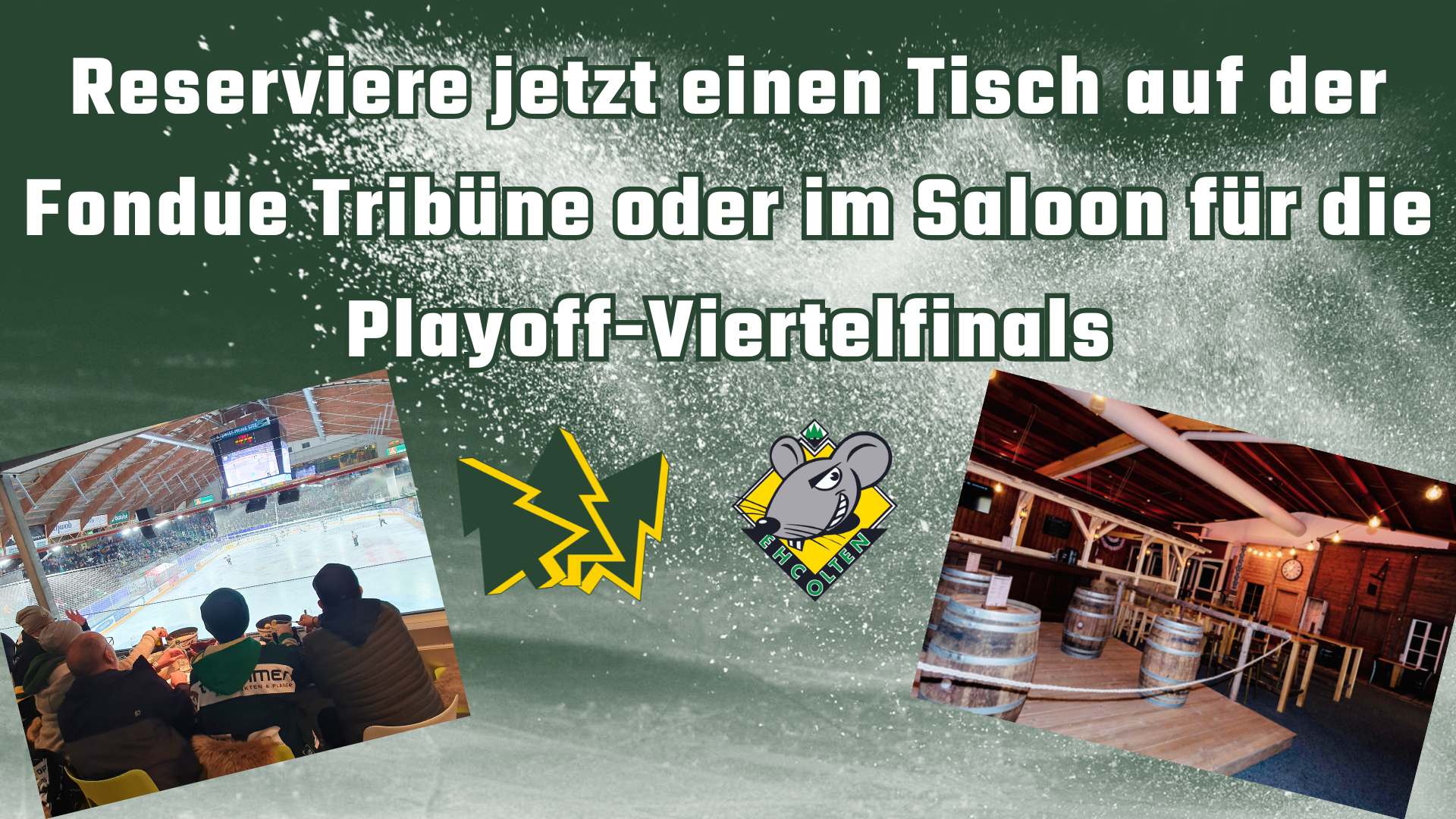 Jetzt Fondue-Tische für die Playoffs buchen!